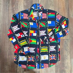 Liz Claiborne flag blouse